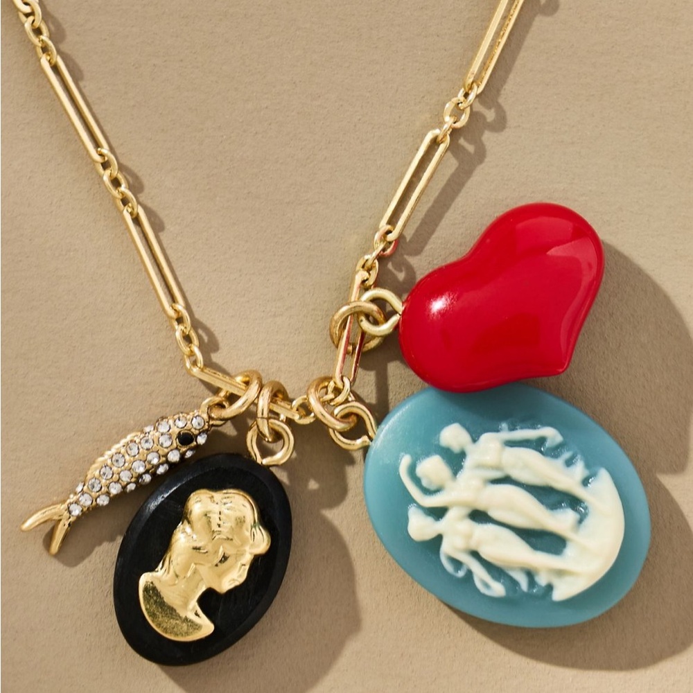 Clare V. Cameo charm nexklace